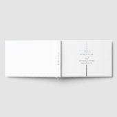 Echte Silber Foil Minimal Elegante Monogram Weddin Gästebuch (Voll)