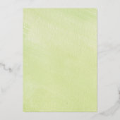 Echte Silberfolie Ampersand, Rose grüne Hochzeit Folieneinladung (Rückseite)