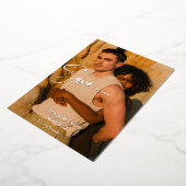 Echte Silberfolie Modern Save the Date Folieneinladung (Gedreht)