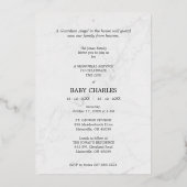 Echte Silver Angel Flügel auf Marmoruntergrund Met Folieneinladung (Rückseite)