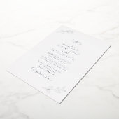 Echte Silver Foil Blätter Elegante Monogram Weddin Folieneinladung (Gedreht)