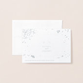 Echte Silver Foil Floral Wedding Platzkarte Folienkarte (Rückseite mit Umschlag)