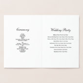 Echte Silver Foil Wedding Order of Service Program Folienkarte (Innenseite)