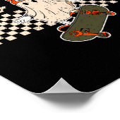 Echte Skateboarding Ghost Bats Retro Halloween 2 Poster (Ecke)
