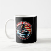 Echte Skifahrer stehen auf Jetski-Fahrer Jet-Ski-B Kaffeetasse (Links)