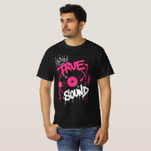 Echte Sound-Graffiti-Schallplatte Retro-Straßenkun T-Shirt (Vorne ganz)
