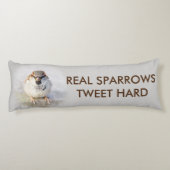 Echte Sparrows Tweet Hartnäckig anpassbar Seitenschläferkissen (Rückseite)