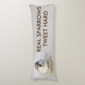 Echte Sparrows Tweet Hartnäckig anpassbar Seitenschläferkissen (Vorderseite Vertikal)