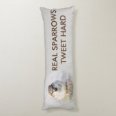 Echte Sparrows Tweet Hartnäckig anpassbar Seitenschläferkissen (Rückseite (Vertikal))