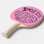 Echte Spekulation Girl Ping Pong Paddle Tischtennis Schläger (Vorderseite)