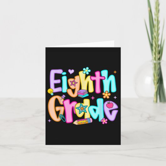 Echte Stufe zurück zur Schule 8. Klasse Lehre Karte (Vorderseite)