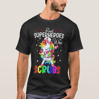 Echte Superhelden tragen OP-Kleidung Pflege Dabbin T-Shirt