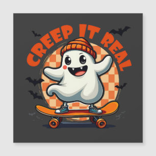 Echte unheimliche Halloween-Geister-Skateboard Magnetkarte