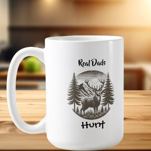 Echte Väter jagen Hirsche Tasse Personalisieren