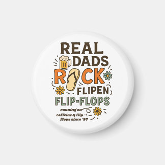 Echte Väter rocken Flip-Flops Magnet