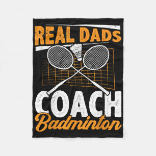 Echte Väter trainieren Badminton Badminton Spieler Fleecedecke