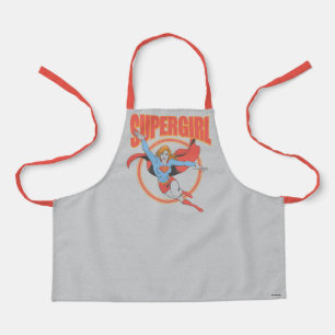 Echte Vintage Supergirl Fliegende Grafik Schürze