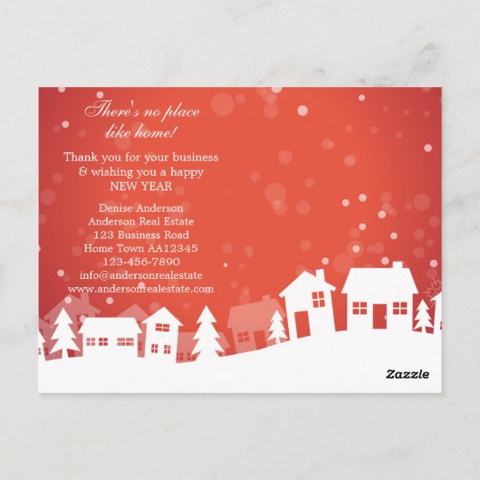 Echte Weihnachtsfeiertage Anwesen Postkarte (Rückseite)