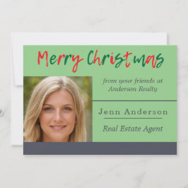 Echte Weihnachtsgrüße im Anwesen Feiertagskarte