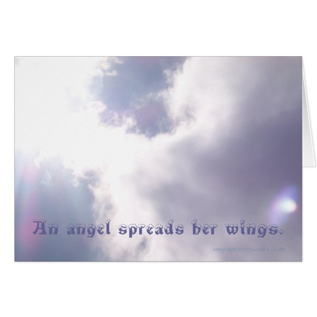 echte Wolke Ein Engel breitet ihre Flügel aus. (Vorderseite (Horizontal))