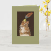 echte Wutkarte mit Eichhörnchen Karte (Gelbe Blume)