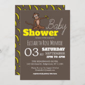 Echter Affe, Babydusche Einladung (Vorne/Hinten)