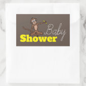 Echter Affe, Babydusche Rechteckiger Aufkleber (Tasche)