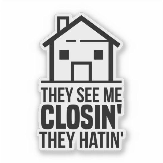 Echter Agent aus Anwesen sehen sie mich Closin', d Aufkleber (Vorderseite)