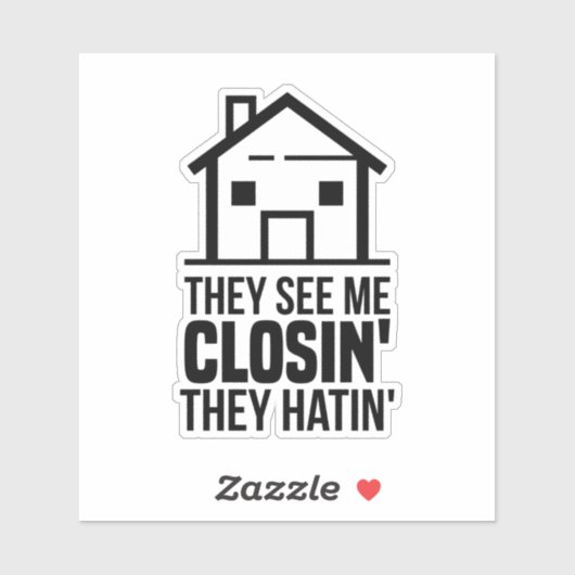 Echter Agent aus Anwesen sehen sie mich Closin', d Aufkleber (Blatt)