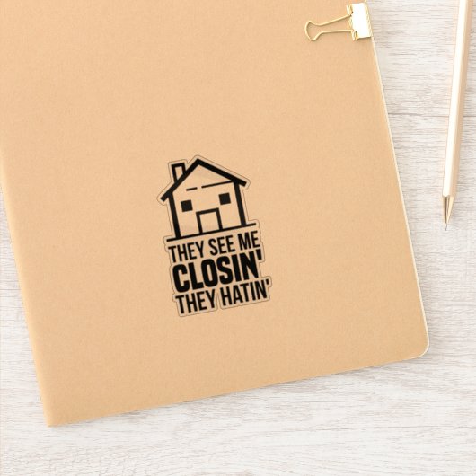 Echter Agent aus Anwesen sehen sie mich Closin', d Aufkleber (Notizbuch)