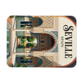 Echter Alcázar von Sevilla Spanien Magnet (Horizontal)