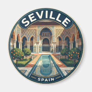 Echter Alcázar von Sevilla Spanien Magnet
