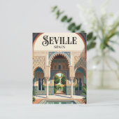 Echter Alcázar von Sevilla Spanien Postkarte (Stehend Vorderseite)