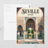 Echter Alcázar von Sevilla Spanien Postkarte (Vorne/Hinten)