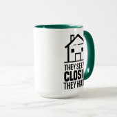 Echter Anwesen Agent, den ich sehe Kaffee trinken Tasse (VorderseiteRechts)