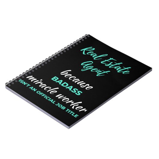 Echter Anwesen Agent wegen Badass Miracle Worker Notizblock (Linke Seite)