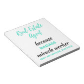 Echter Anwesen Agent, weil Badass Miracle Worker 2 Notizblock (angewinkelt)