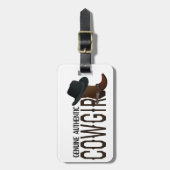 Echter authentischer COWGIRL Stiefel u. Hut Gepäckanhänger (Vorderseite vertikal)