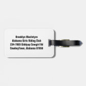 Echter authentischer COWGIRL Stiefel u. Hut Gepäckanhänger (Rückseite horizontal)