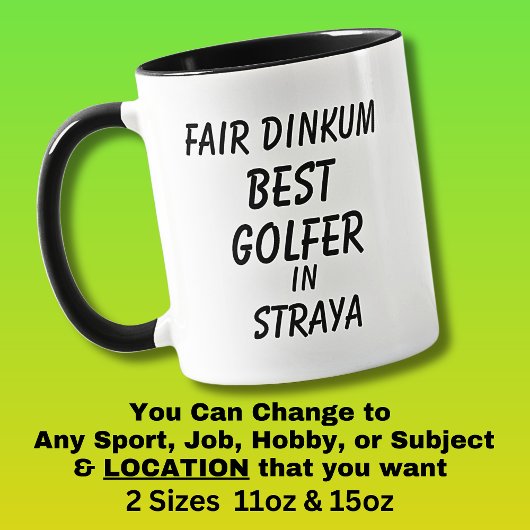 Echter BESTER GOLFER in Australien Tasse