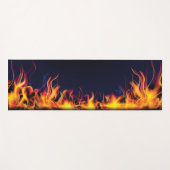 Echter Brand im Schwarzen Hintergrund Yogamatte (Vorderseite (Horizontal))