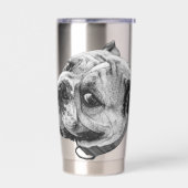 Echter Bulldoggen-Charme Thermobecher (Links)
