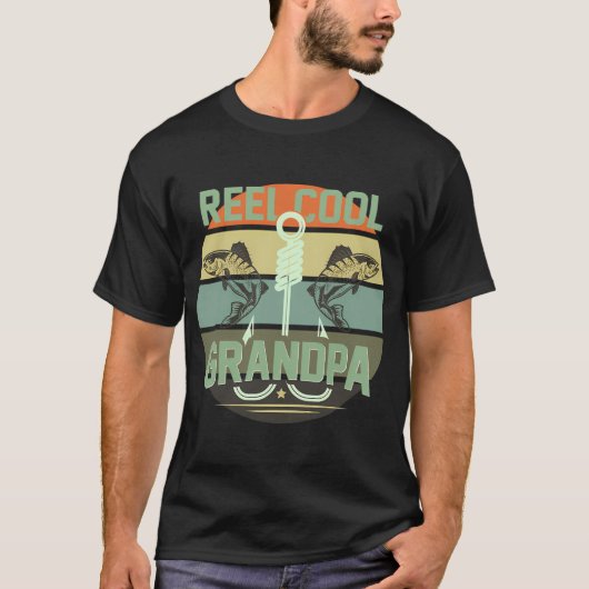 Echter cooler Opa lustiger Angelwitz T-Shirt (Vorderseite)