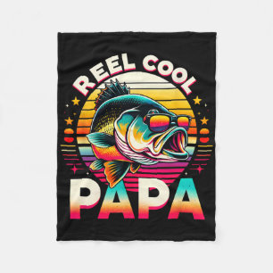 Echter cooler Papa Angler Fischer Dad Papa Vaterta Fleecedecke
