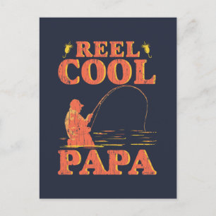 Echter cooler Papa-Angler-Vatertag Postkarte