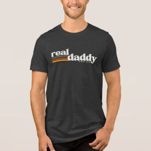 Echter Daddy, Retro-Vater-Stil Tri-Blend Shirt