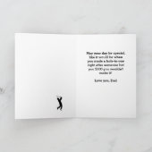 Echter Golfer-Hole-in-one-Vatertag Karte (Innenseite)