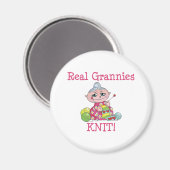 Echter Grannies-STRICK! Magnet (Vorderseite/Rückseite)