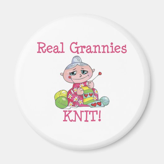 Echter Grannies-STRICK! Magnet (Vorne)