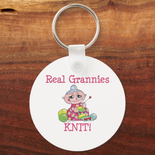 Echter Grannies-STRICK! Schlüsselanhänger (Vorderseite)